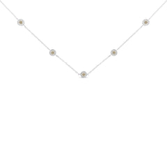 Sterling Silver Diamond Station Necklace (1/2 cttw, I-J Color, I1-I2 Clarity)